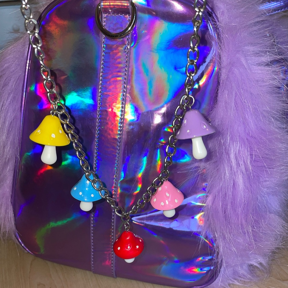 Rainbow Mushroom Waist Belt Chain *NEW*